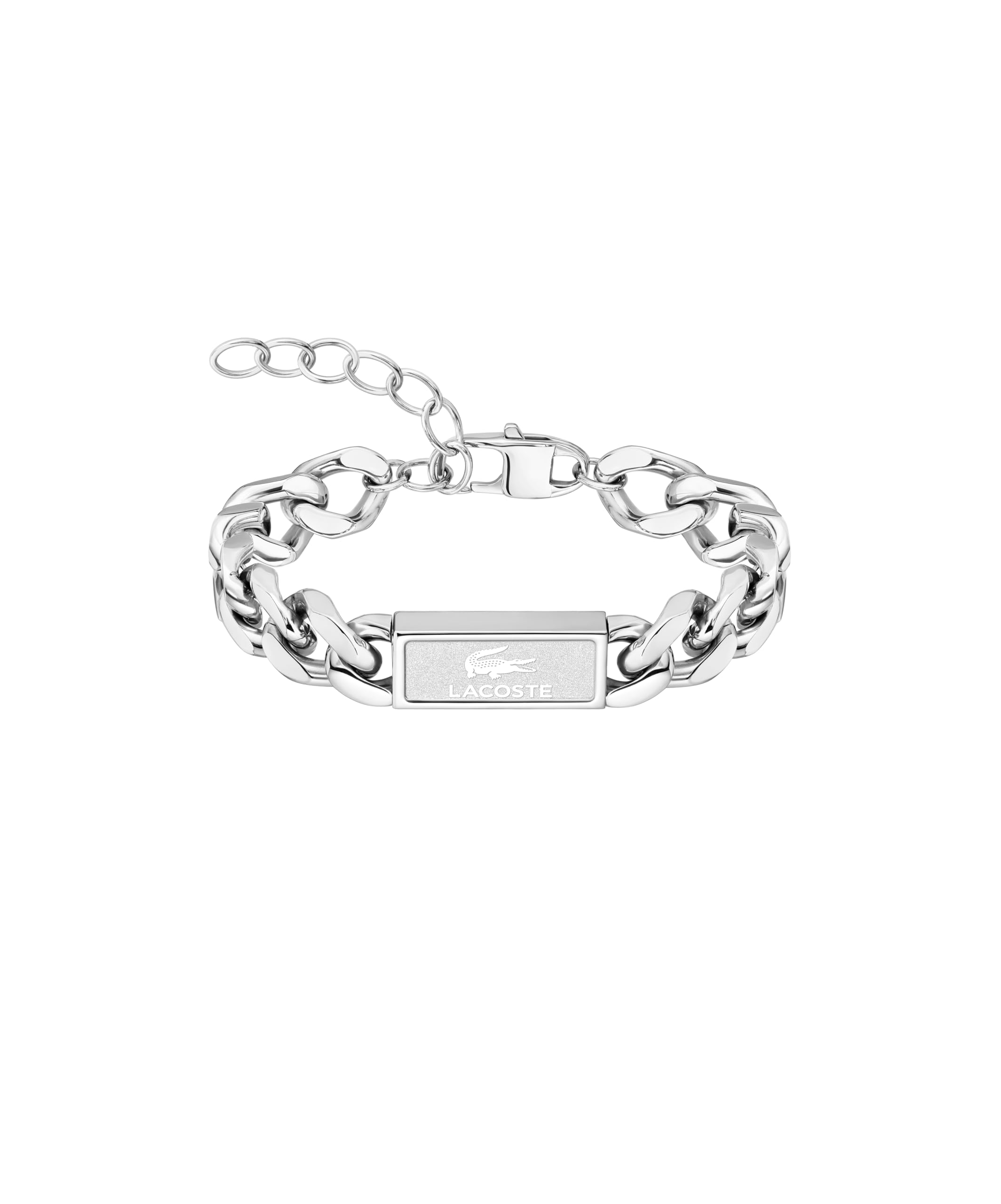 Lacoste Backhand Collection - Chain Bracelet for Men - Stainless Steel Jewelry - Adjustable Band - Modern Design, Fashion Access