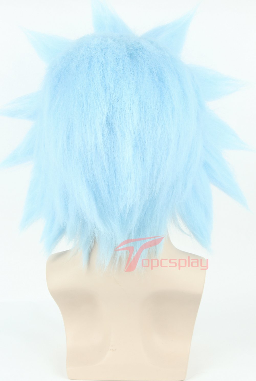 Topcosplay Unisex Halloween Costume Wigs Blue Short Cosplay Wig Party Wigs for Adults or Kids