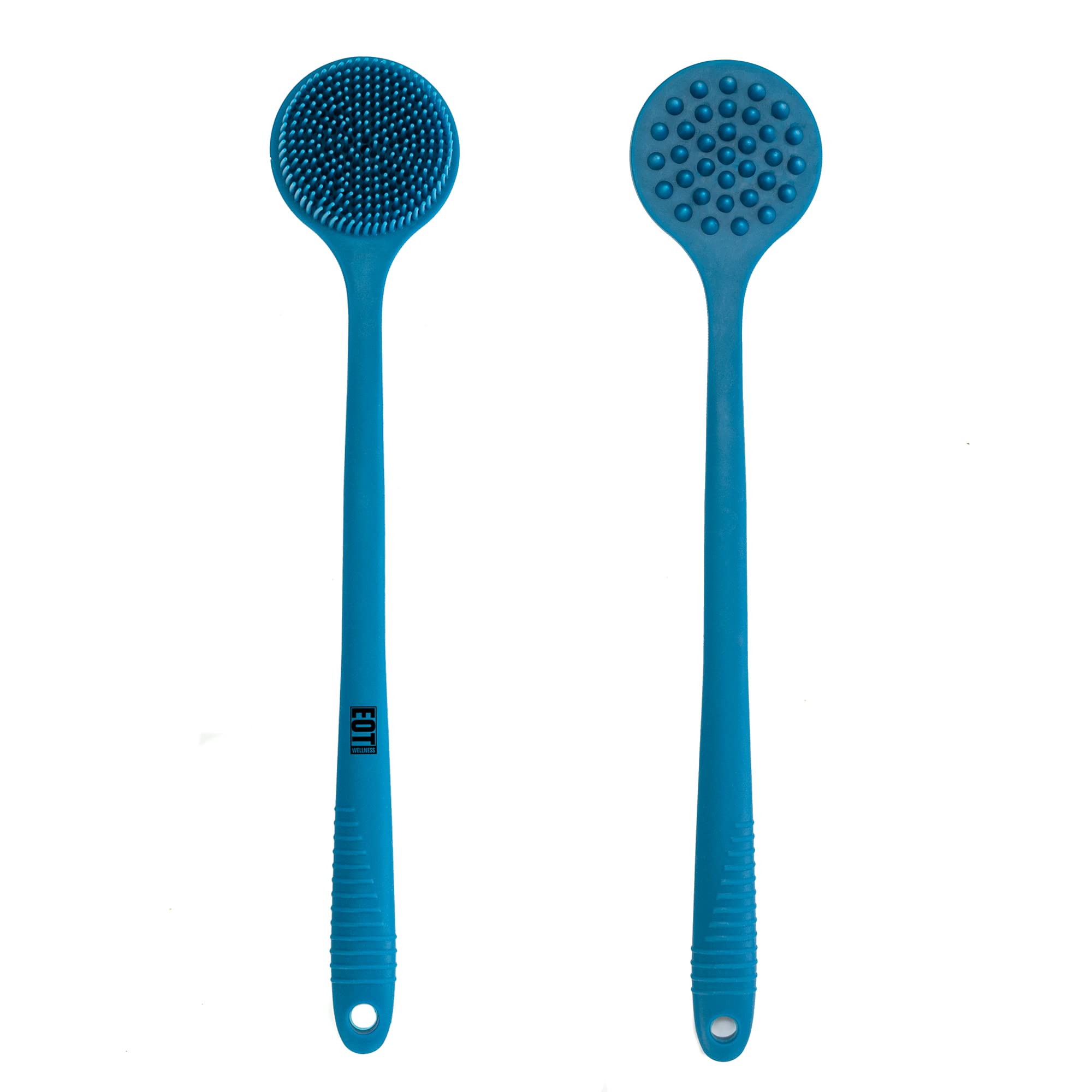 Eot Wellness Bendable Long Handled Silicone Back & Scalp Scrubber - Bath Shower Back Brush, Shampoo Scalp Massager, Shampoo Brus