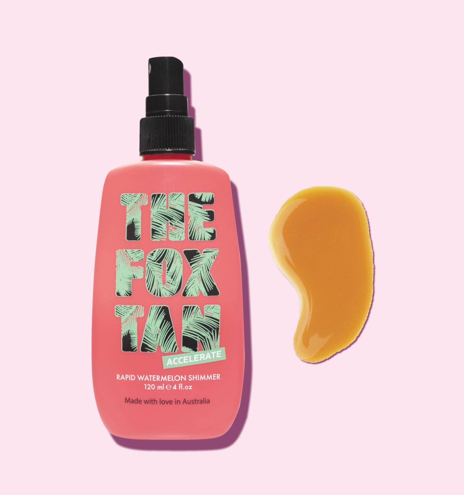 The Fox Tan Rapid Watermelon Mist Shimmer 120Ml/4 Fl.Oz  Natural Tanning Lotion & Accelerator  Mist Spray For Dark, Flawless, Ta