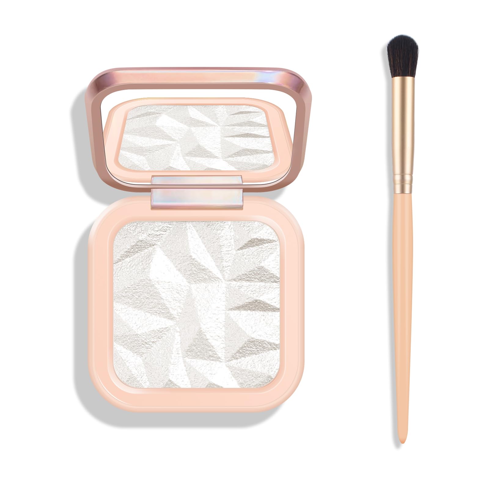 KYDA Face Highlighter Palette, High Glossy Face Illuminator Palette, Natural Glow Finish, Pearl Shimmer Smooth Baked Powder, Las