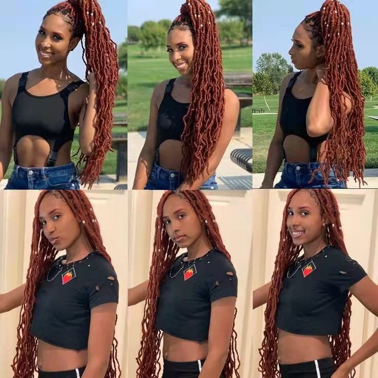 6 Packs Soft Locs Crochet Hair Pre Looped 24 Inch Faux Locs Crochet Braids Goddess Locs Dreadlocs Synthetic Hair For Black Women