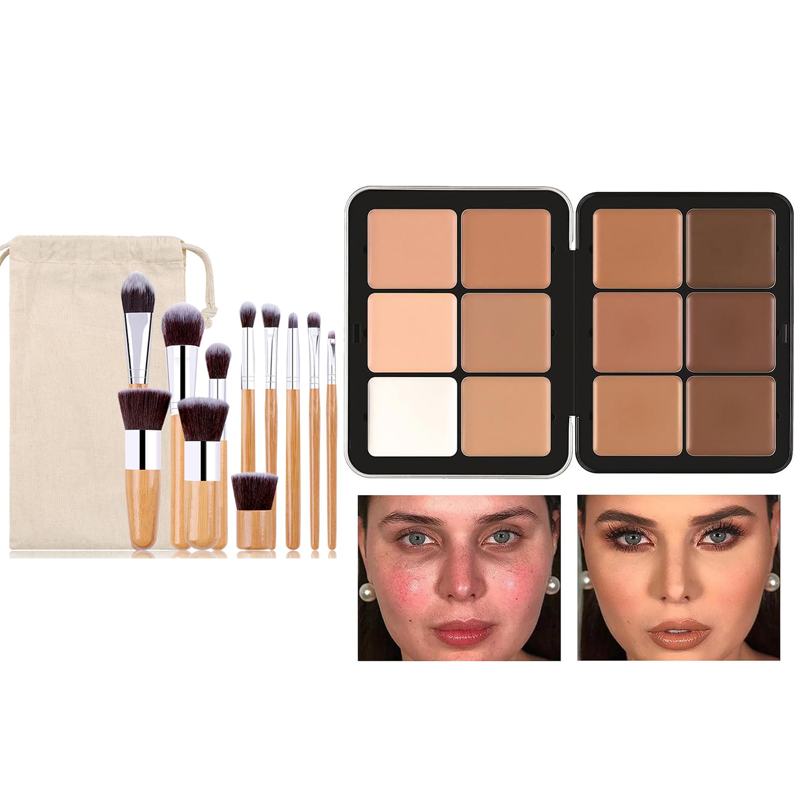 Joyeee Professional Makeup Cream Contour Palette - 12 Colors Concealer Set, Full Coverage, Gift for Women & Girls, Color #6