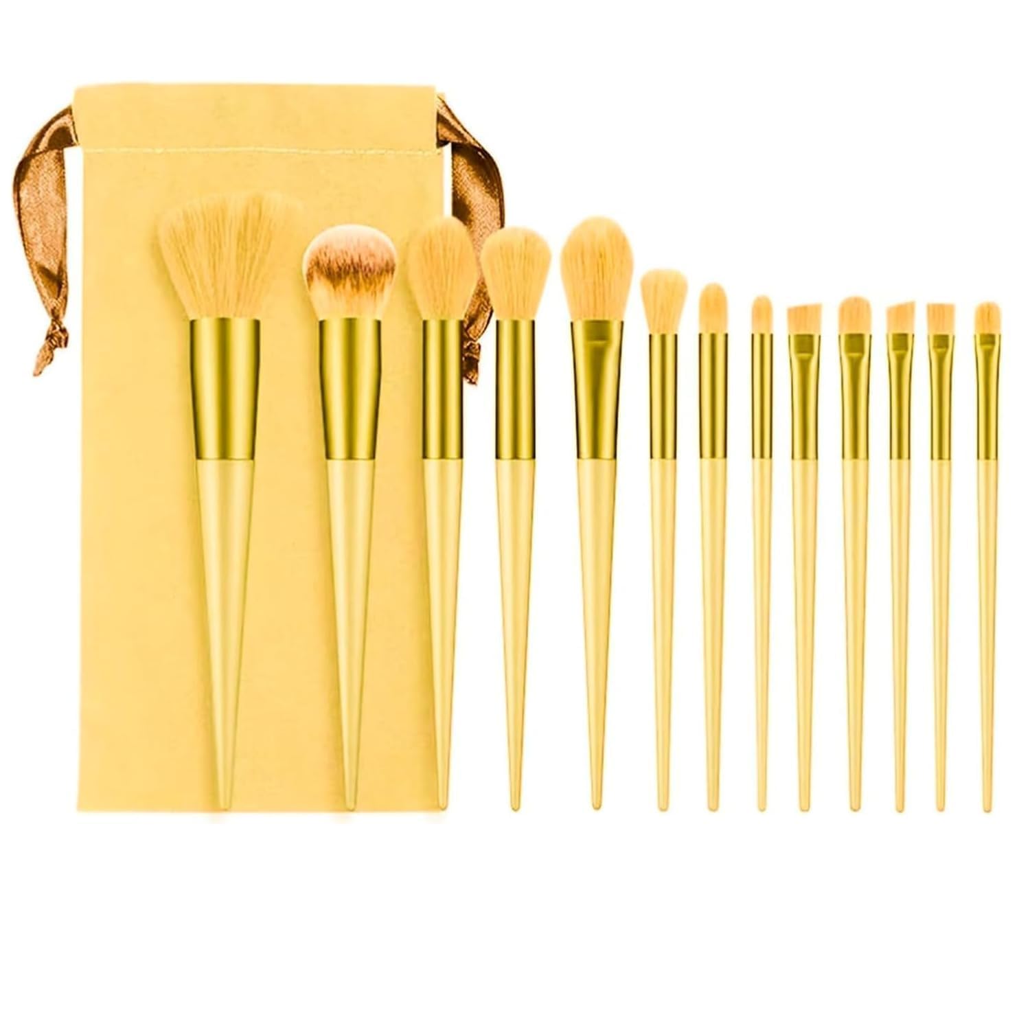 Heloros 13 Pcs Makeup Brush Set With Travel Pouch Soft Synthetic Bristles Foundation, Powder, Concealer, Eyeshadow, Blush & High