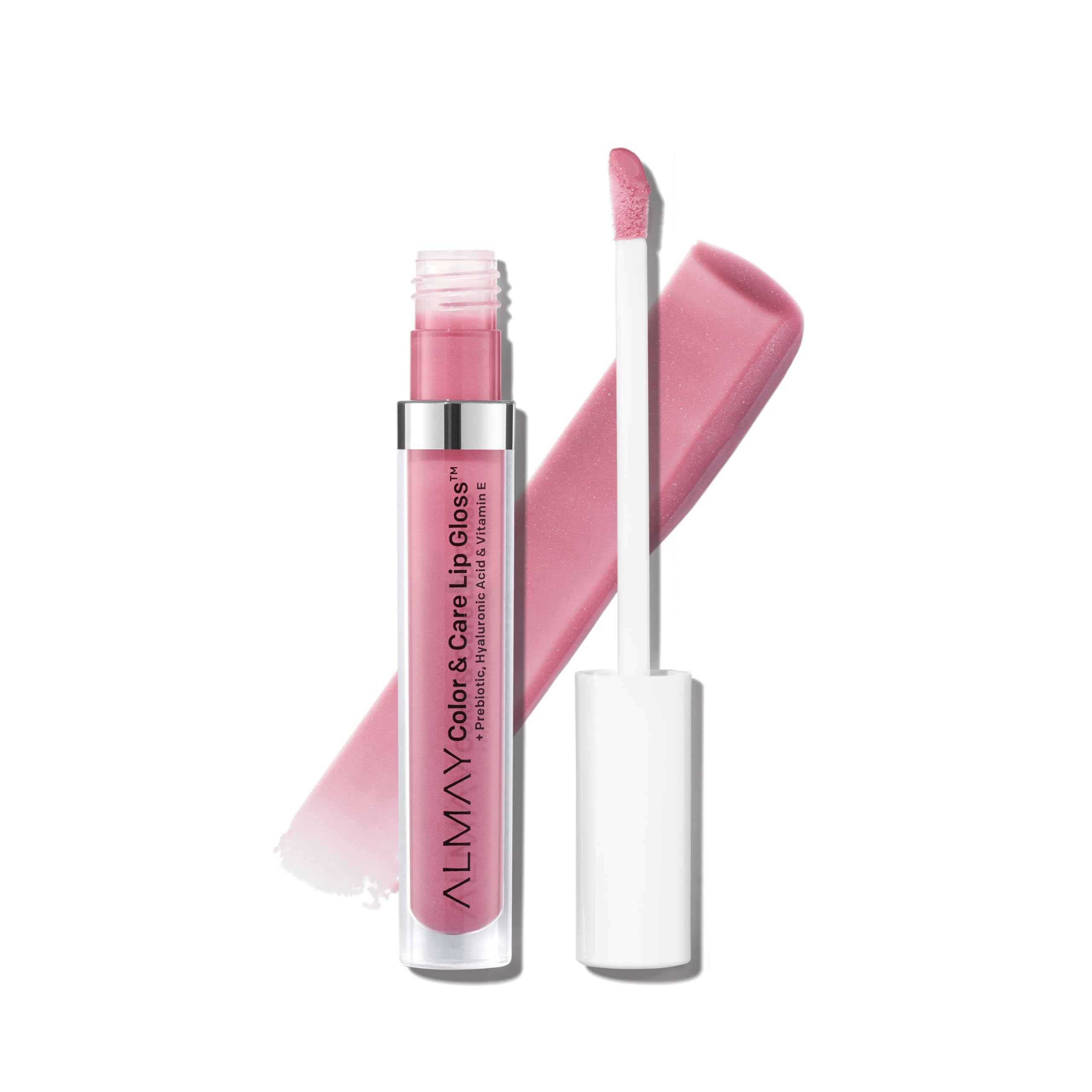 Almay Hydrating Lip Gloss, Soft Natural Colors, Prebiotic Complex, Hyaluronic Filling-Sphere Technology, 500 Sunrise Punch, 0.1