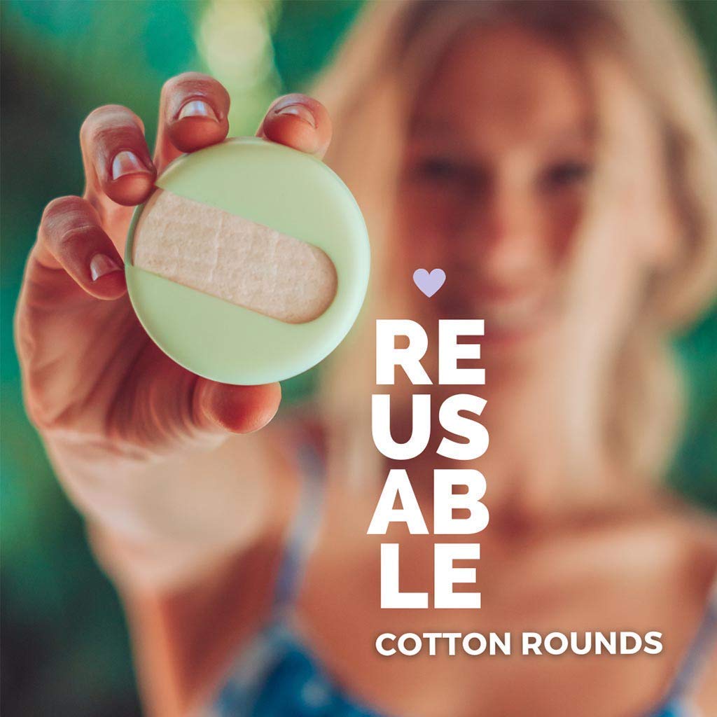 Lastround 7 Sustainable Reusable Cotton Rounds For Facial Cleansing - Zero-Waste Eco-Friendly Makeup Remover Pads For All Skin T