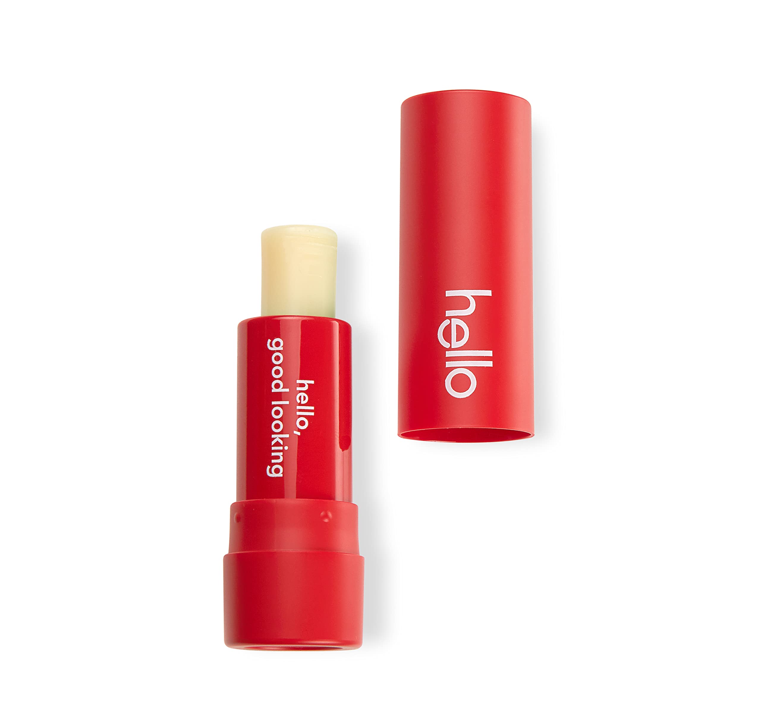 Hello Moisturizing Vegan Lip Balm, Strawberry, Beeswax Free, Petrolatum Free, and Parabens Free, 0.15 Ounce, 1 Pack