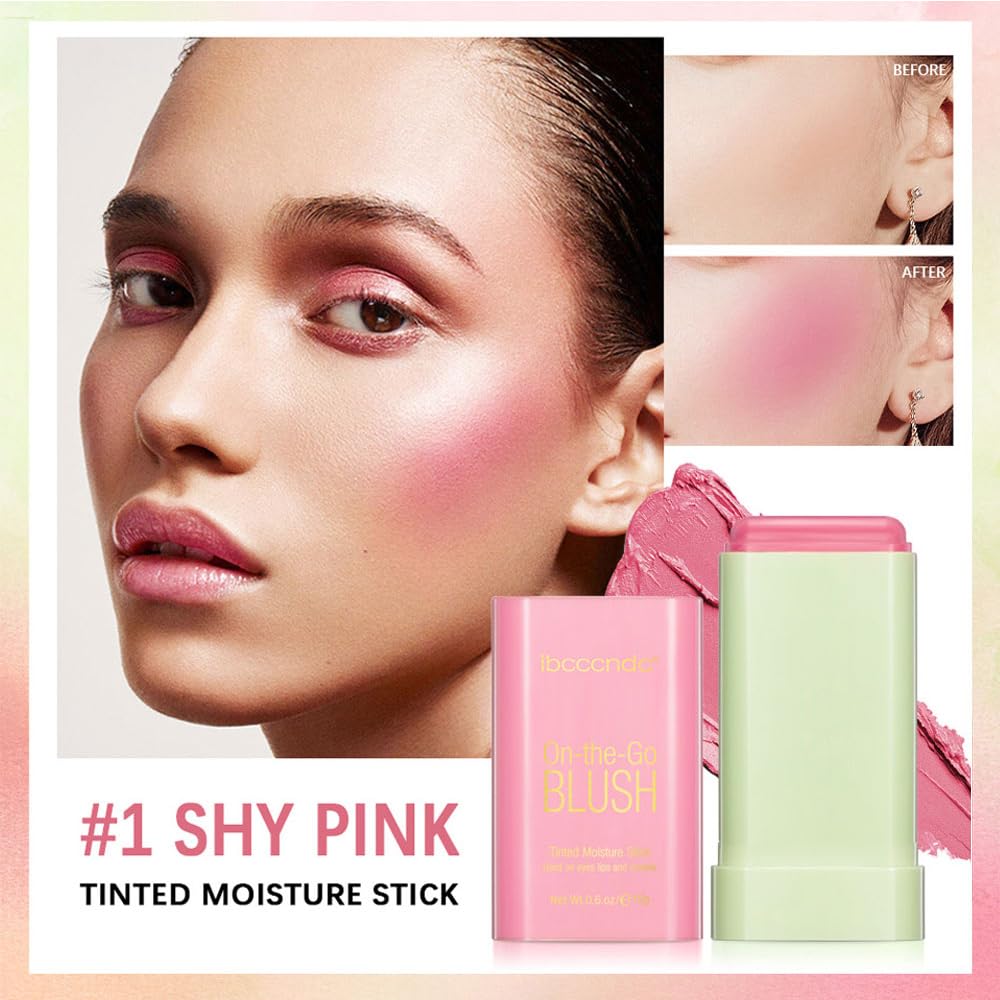Swetiyou Blush Stick For Cheeks And Lips, On-The-Go Blush, Hydrating Solid Cheek Tint, Multi-Use Blush Makeup Stick For Beautifu