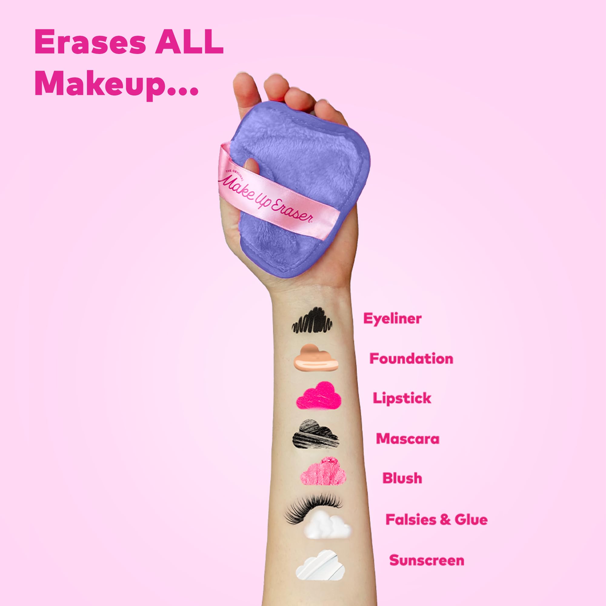 The Original Makeup Eraser, 7-Day Set, Erase All Makeup With Just Water, Including Waterproof Mascara, Eyeliner, Foundation, Lip