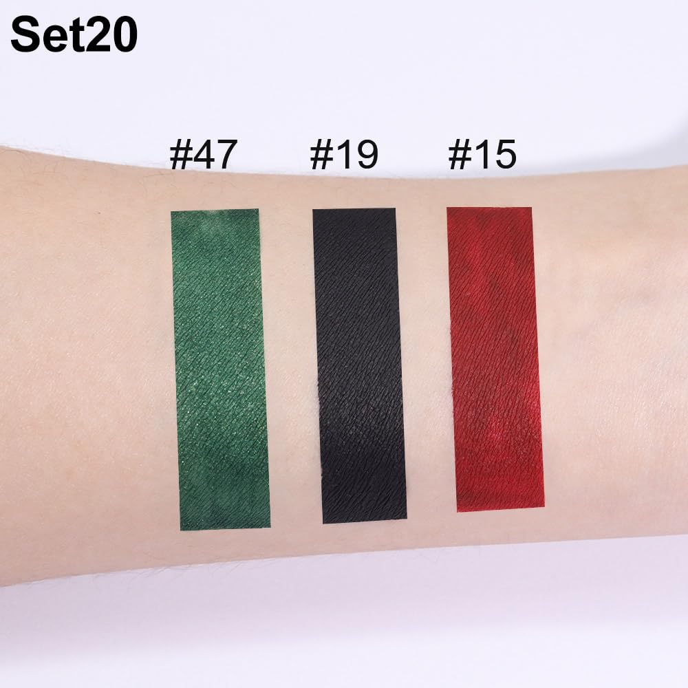 Amy'S Diary Dark Red Green Black Matte Plum Liquid Lipstick 3Pcs Sets,224-Hour Lipstick Long Lasting Permanent L Magic Lipstick