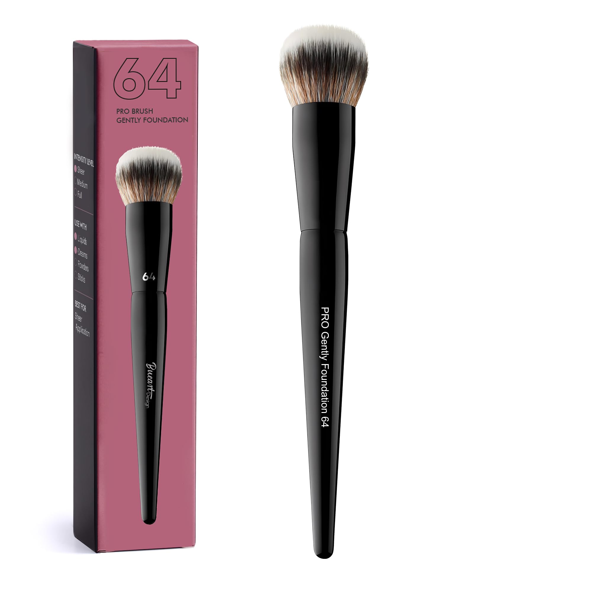Bueart Design Pro Foundation Makeup Brush 64 with Stipple duo Fiber