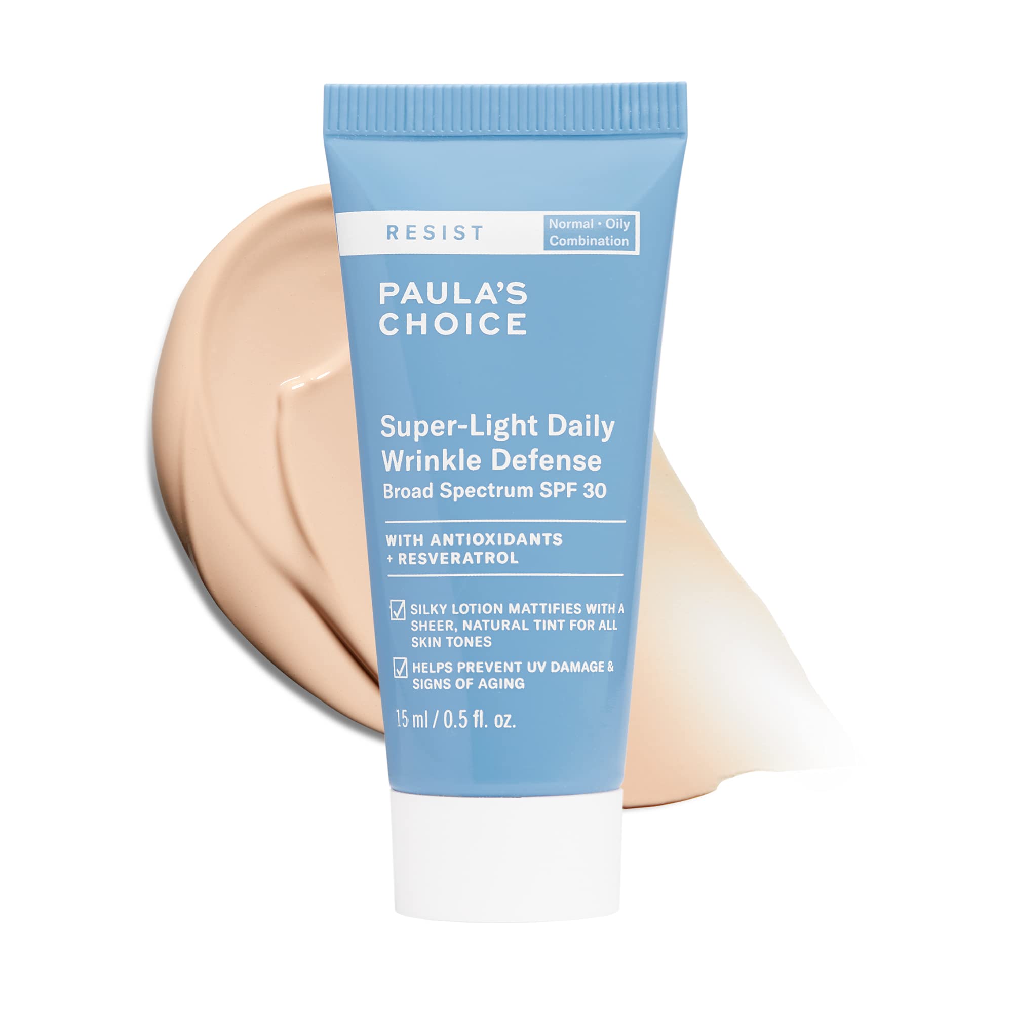 Paulas Choice Resist Super-Light Daily Wrinkle Defense Spf 30 Matte Tinted Face Moisturizer With Uva & Uvb Protection, Anti-Agin
