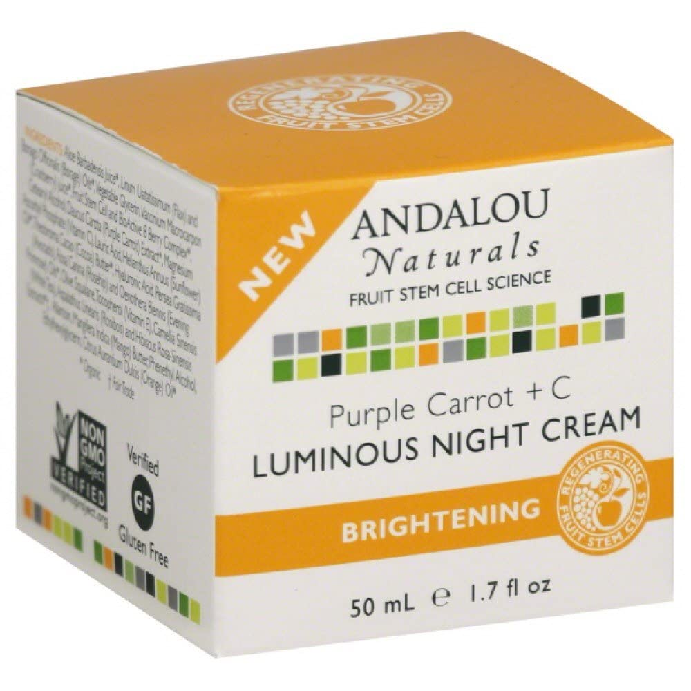 Andalou Naturals Night Cream Prpl Crrt+C 1.7 Oz