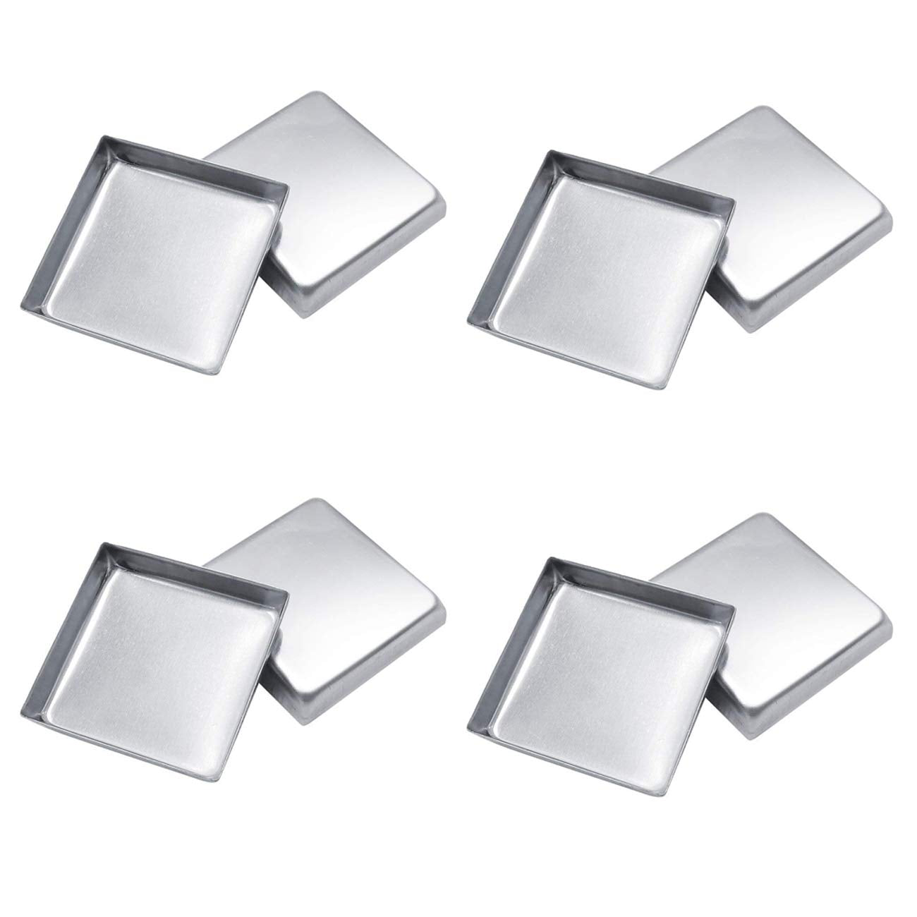 20 Pieces Empty 26 Mm Square Metal Pans Cosmetic Eyeshadow Blush Lipstick Organizer For Magnetic Makeup Palette (Height 5 Mm)