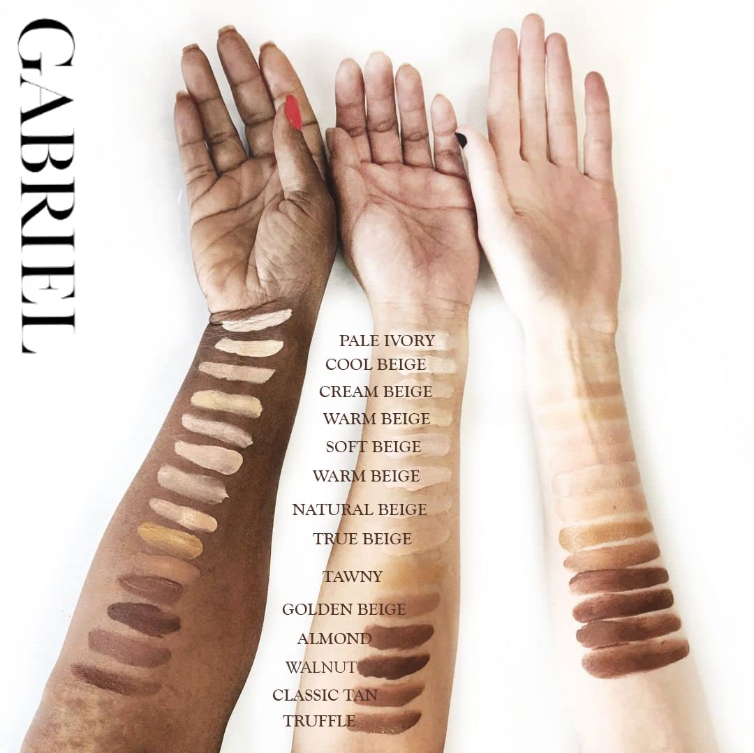 Gabriel Cosmetics Liquid Foundation, Organic Formula- 1 Fl Oz. (Natural Beige, 1.0)