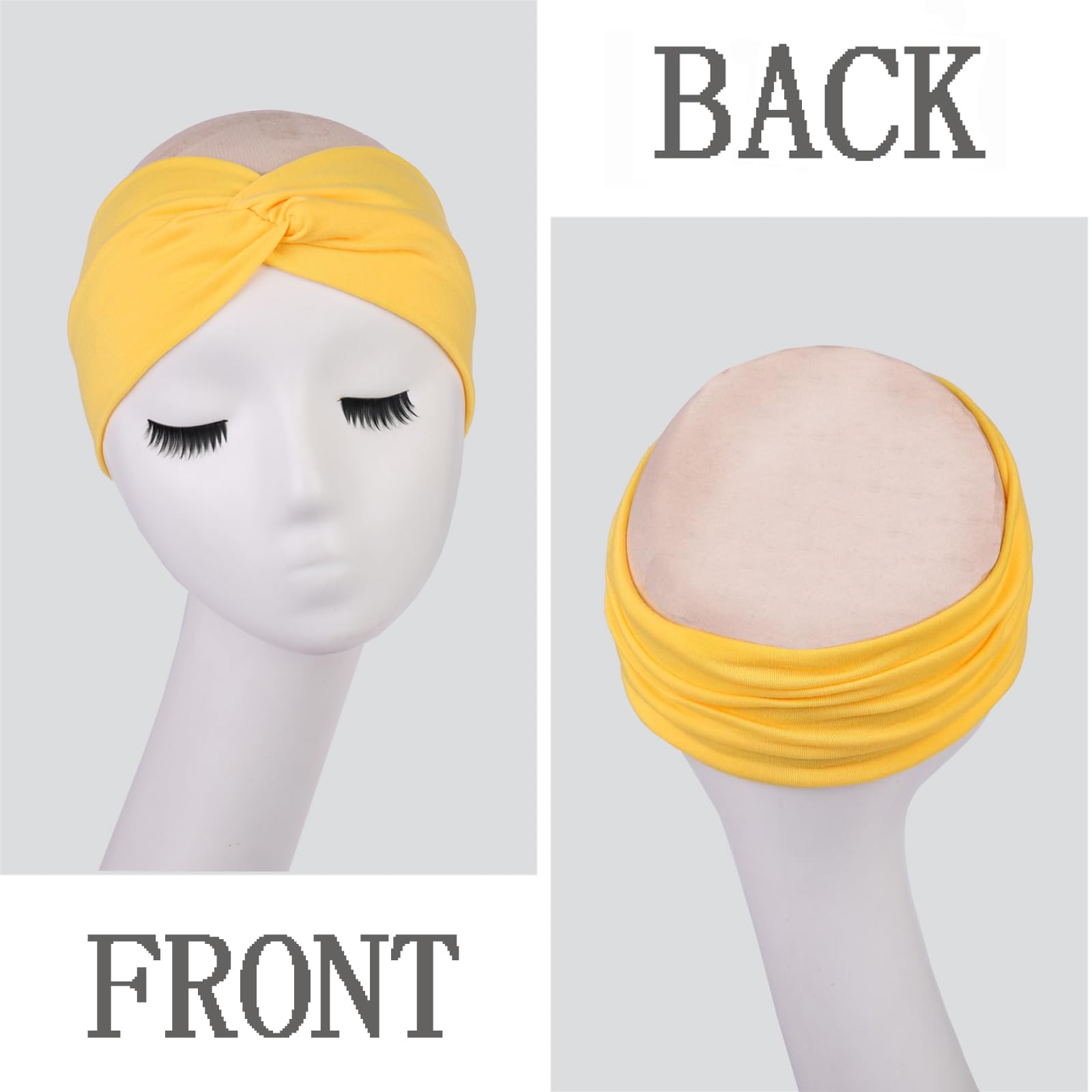 Xtrend 8 Pcs Nylon Headbands For Women, Cross Knotted Elastic Headbands, Hair Accessories For Women Yoga Workout, Non-Slip Sweat