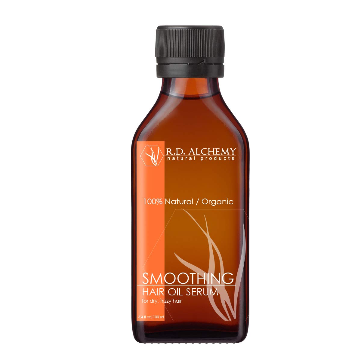 RD Alchemy  Natural & Organic Smoothing Hair Oil Serum. Treatment for Frizzy Hair, Split Ends, and Flyaways. Get Smooth, Moistu