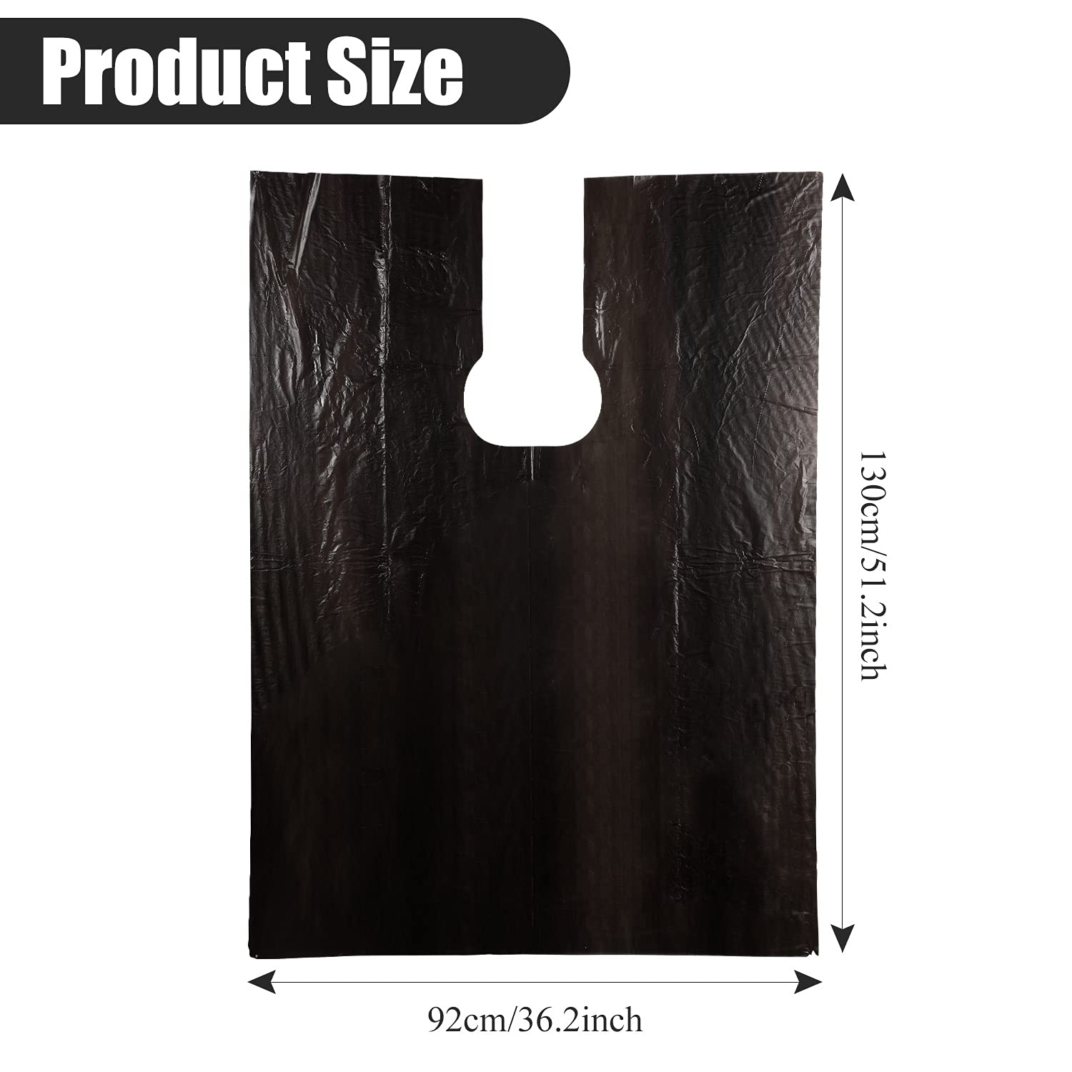 100 Disposable Salon Cape Waterproof Hair Dye Cutting Coloring Apron Shawl Barber Shampoo Cape (Black, 51.2 X 36.2 Inch)