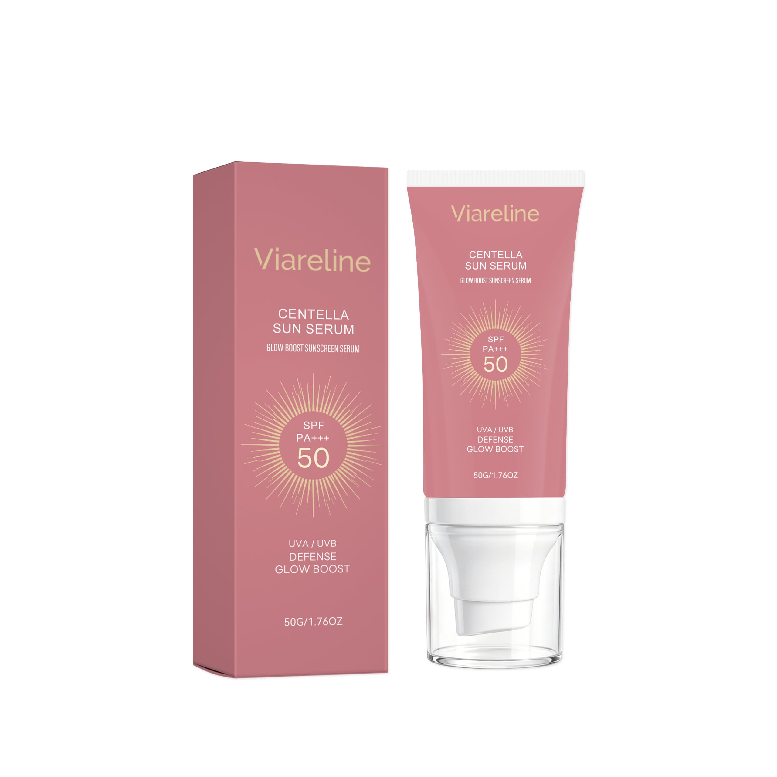 Viareline Centella Sun Serum SPF 50 PA+++ Sunscreen, 50g