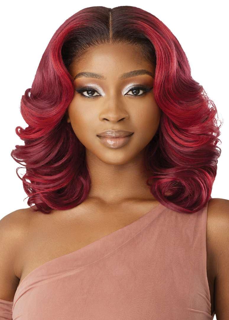 Outre - 5X5 Lace Closure Wig - Human Hair Blend - Body Wave 16'' (DARK BROWN 2)