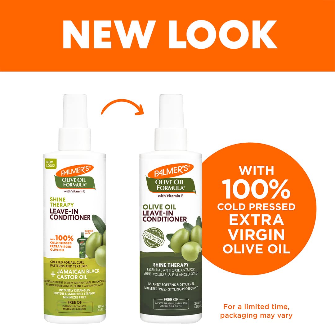 Palmer'S Olive Oil Formula Leave In Conditioner Spray, Shine Therapy, Instantly Detangle, Soften And Smooth Textured And Curly H