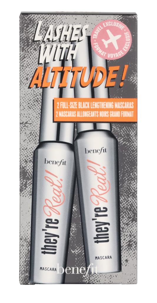 Benefit Cosmetics Theyre Real Beyond Mascara Duo Set Black, 0.3 Ounce