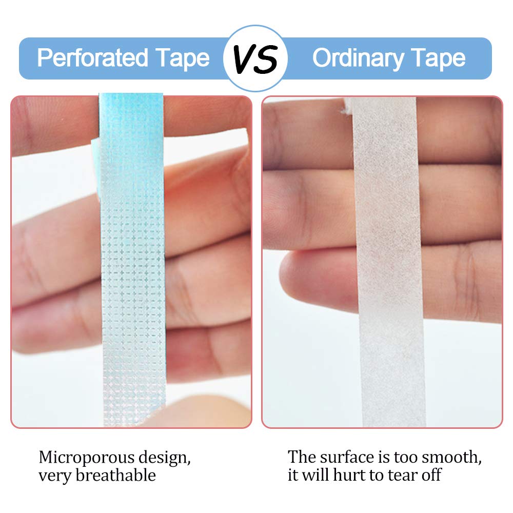 6 Rolls Lash Extension Under Eye Tape Ebanku Breathable Fabric Eyelash Tape Micropore Adhesive Tape For Eyelashes Extension Supp