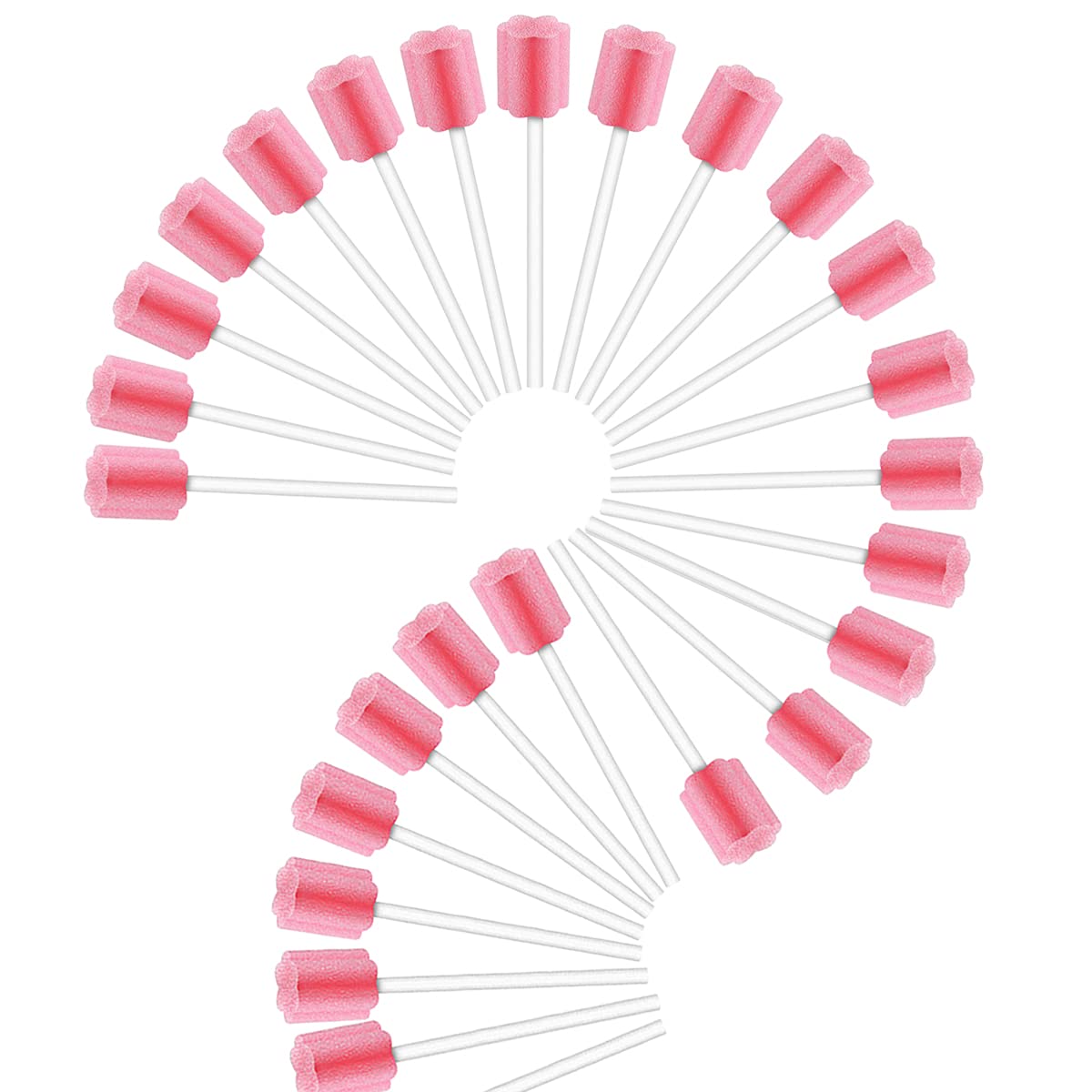 Disposable oral care sponge swabs