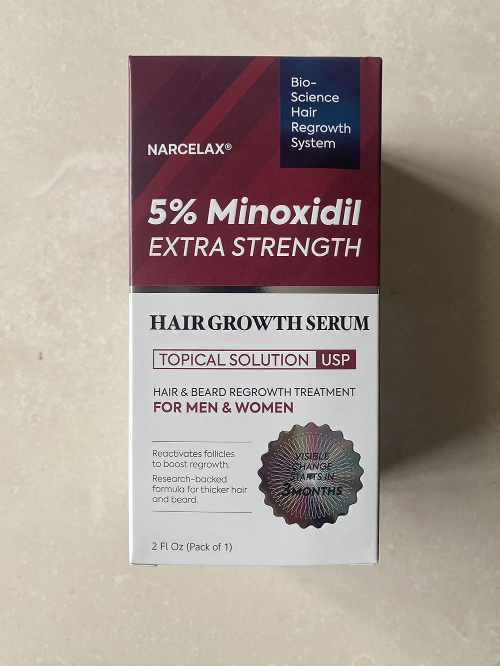 5% Minoxidil Hair Growth for Men and Women: Extra Strength Minoxidil Hair Regrowth Treatment Serum