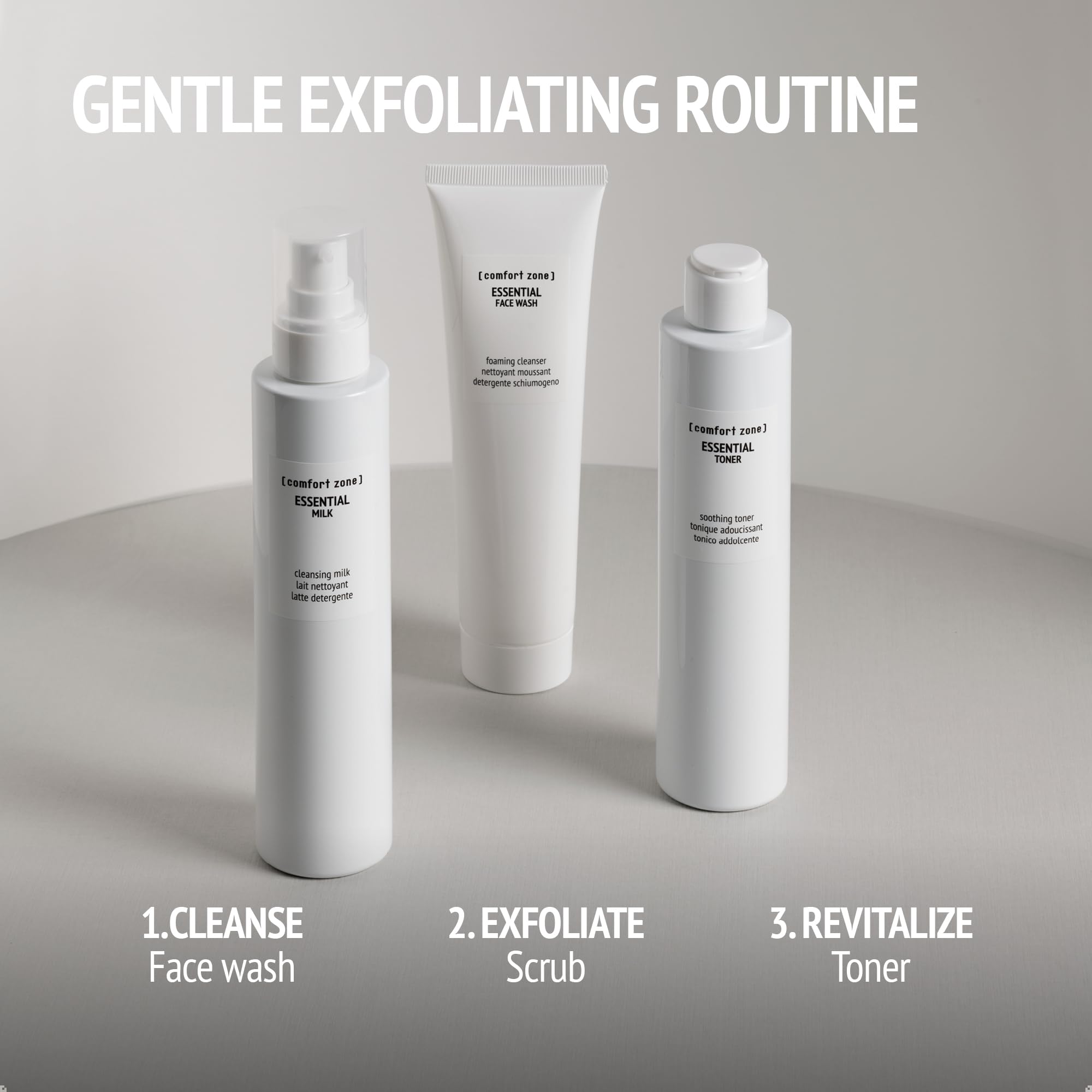 [ Comfort Zone ] Essential Face Wash, Foaming Cleanser, Remove Impurities, Gentle Makeup Removal, 5.07 fl. oz.