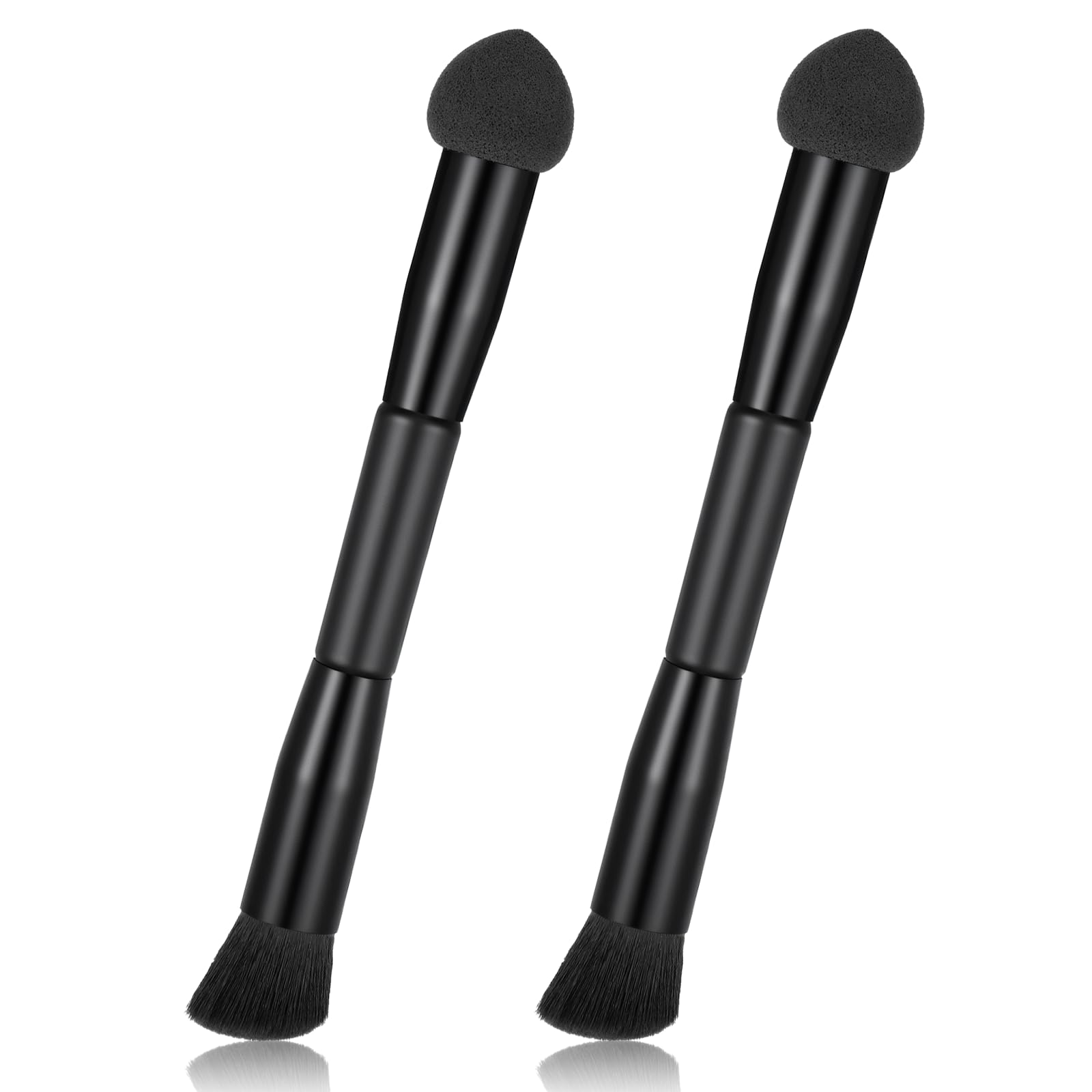 2 Pcs Dual Ended Hairline Brushes, Root Touch Up Brush Concealer Brush with Sponge Tip for Covering Hair Root Touch Up Contourin