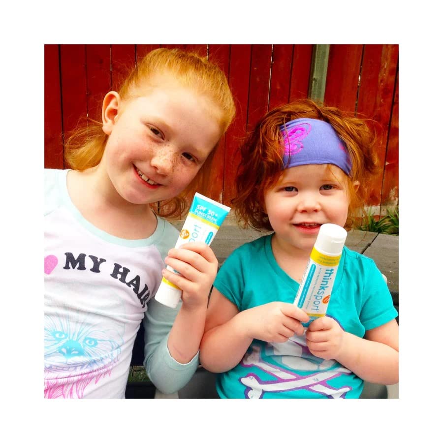 Thinkkids Safe Mineral Sunscreen Spf 50+, 3 Fl Oz, Natural, Water Resistant Reef Safe Sunscreen For Children, Broad Spectrum Uva