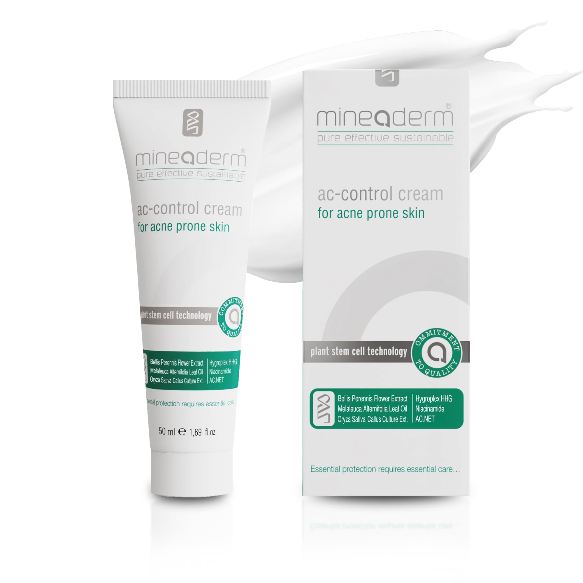 Mineaderm AC Control Face Moisturizer for Oily & AcneProne Skin  Mattifying OilControl Cream with Tea Tree Oil, Niacinamide &