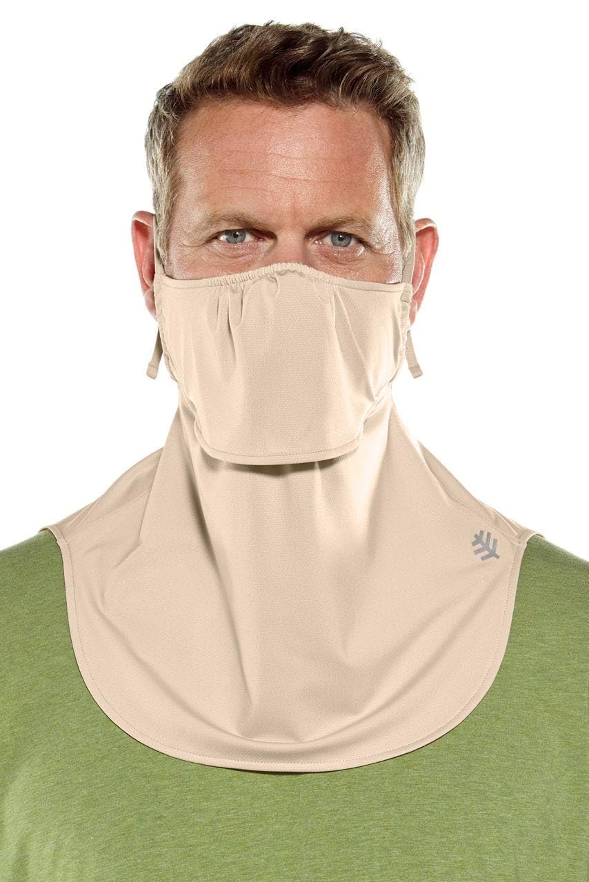 Coolibar Upf 50+ Uv Layered Mask - Sun Protective (One Size, Beige)