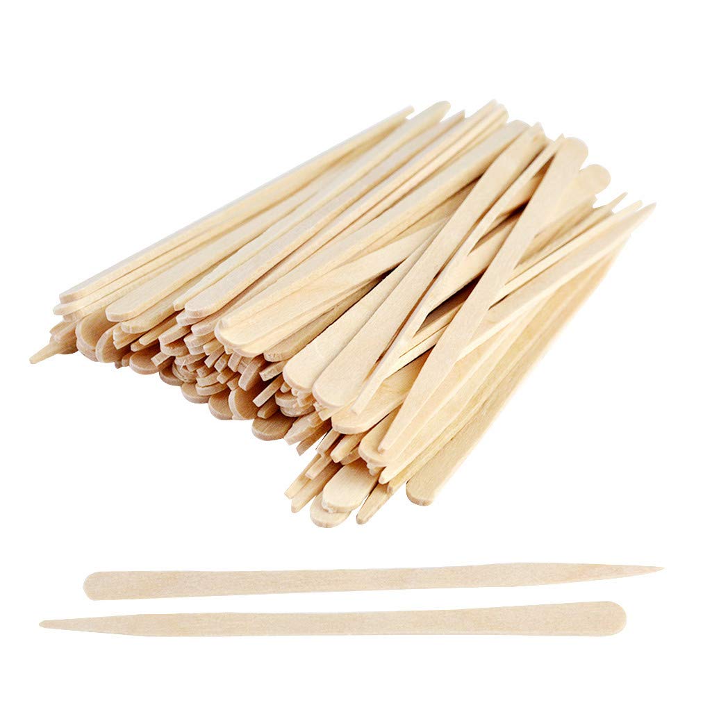 Yolyoo 400Pcs Wooden Wax Sticks Wax Spatulas Wax Applicator Craft Sticks For Hair Eyebrow Removal (400 Piece Assortment)