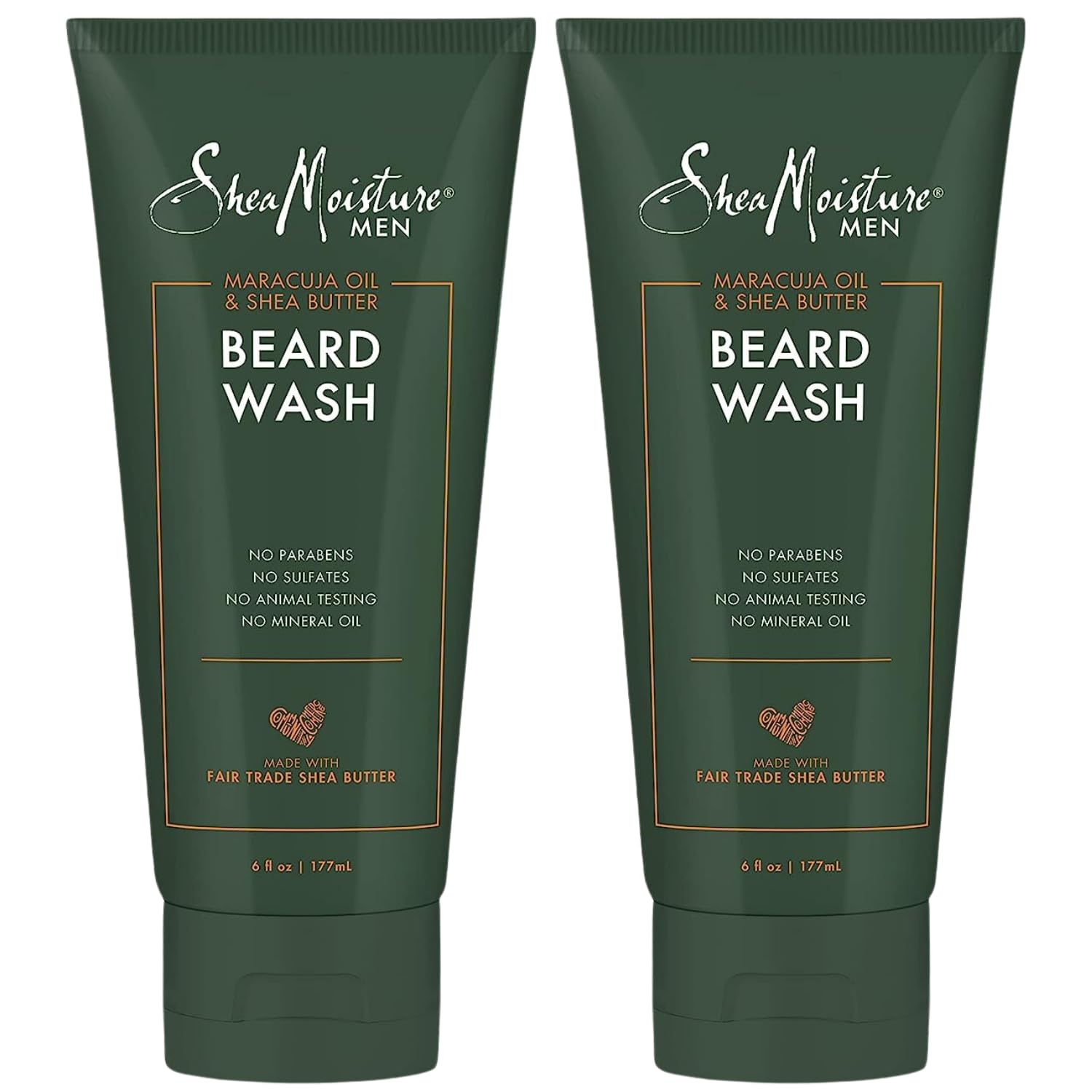 Sheamoisture Beard Wash - Full Beard Shampoo, Moisturizing With Maracuja Oil And Raw Organic Shea Butter, Beard Care For Men, 6