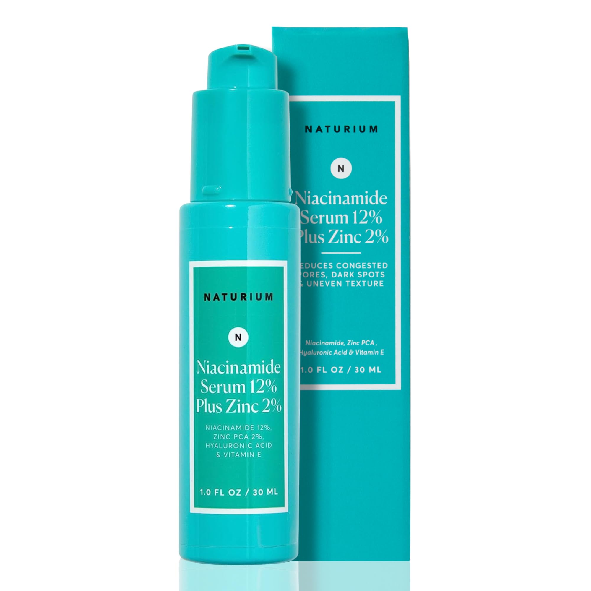 Naturium Niacinamide Face Serum 12% Plus Zinc 2%, Anti-Aging, Pore Minimizer & Dark Spot Corrector with Hyaluronic Acid & Vitami