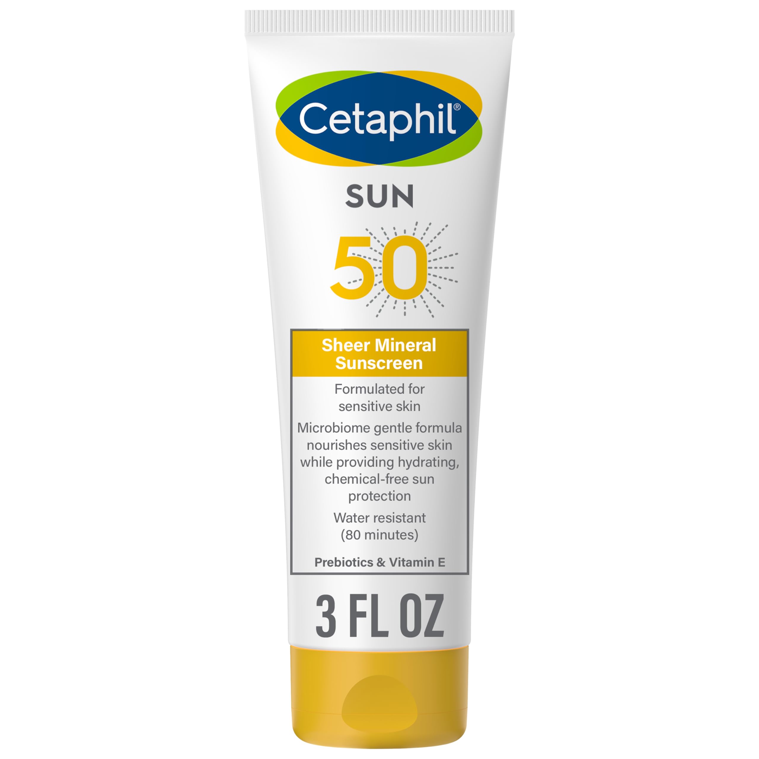 Cetaphil Sheer Mineral Sunscreen Lotion For Face & Body | 3 Fl Oz | 100% Mineral Sunscreen: Zinc Oxide & Titanium Dioxide | Broa