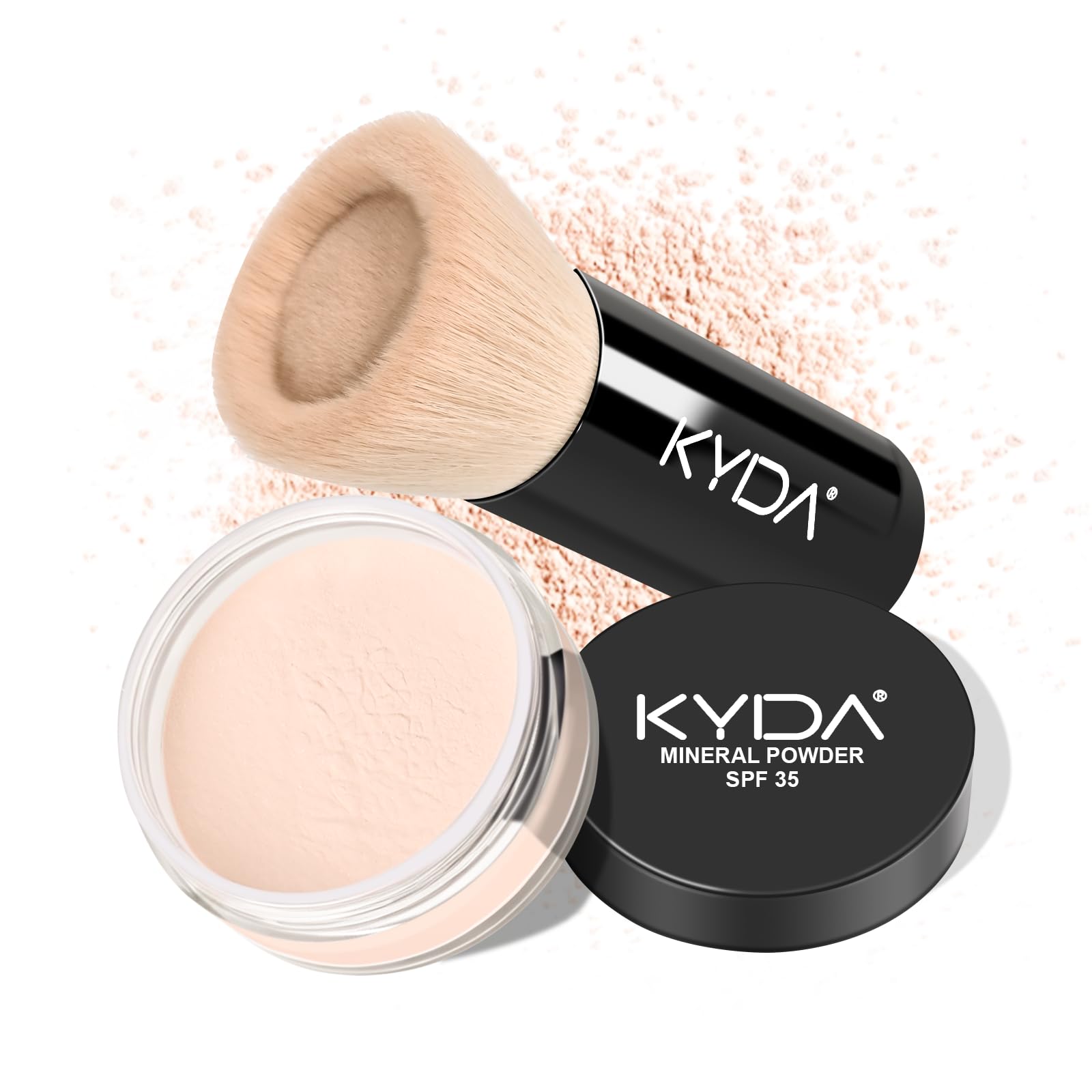 Mineral Loose Setting Powder, SPF 35 Translucent Face Powder, Sheer Coverage, Weightless Oil Free Blurring Finishing Makeup, Por
