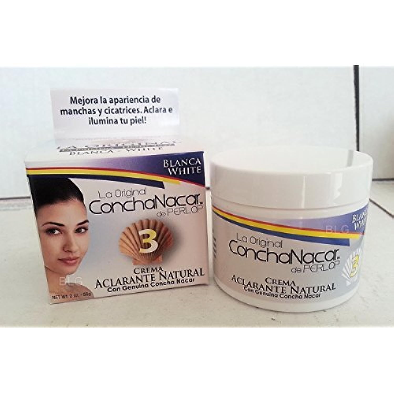 Concha Nacar Brightening Mask, 3 oz - Reduces Spots & Scars, Beige, Crema Aclarante Para Piel Manchas En Cara (Pack of 1)