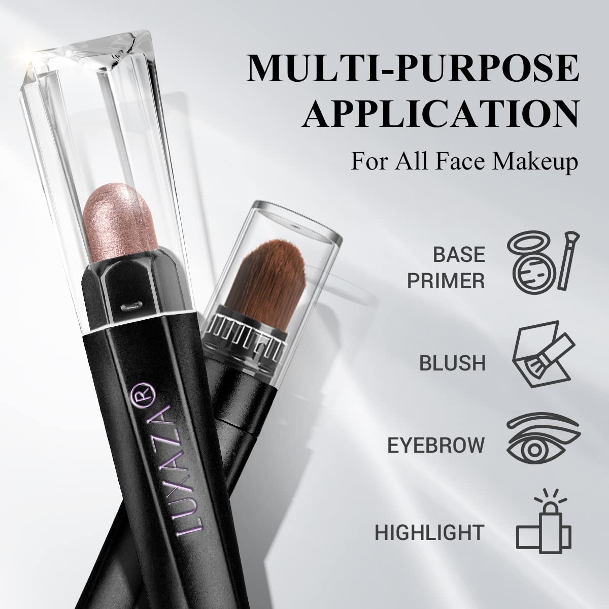 Luxaza 6Pcs Cream Eyeshadow Stick Makeup Sets, Metallic And Matte Shimmer Eye Shadow Eye Brightener Stick Pencil Crayon, B06-Pin