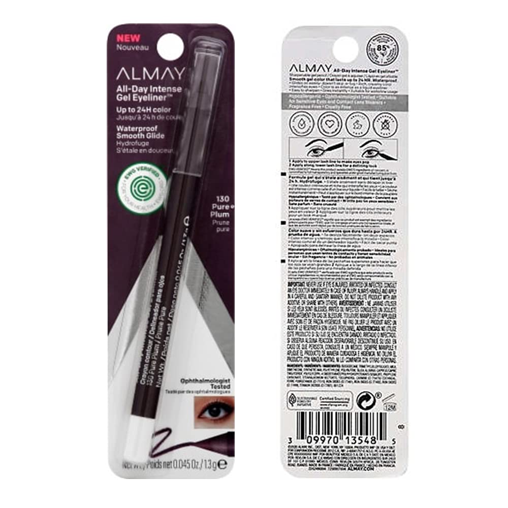 Pack of 2 Almay All-Day Intense Gel Eyeliner, Pure Plum 130