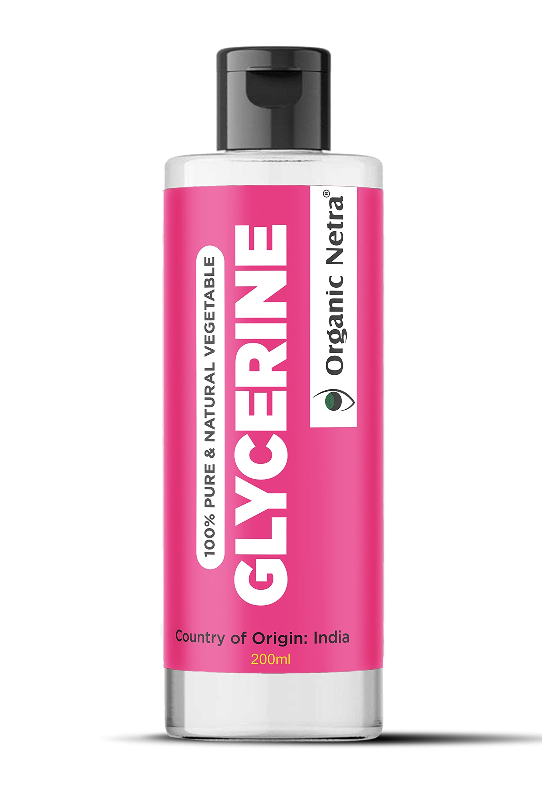 Organic Netra 100% Pure Vegetable Glycerine  All-Natural, Chemical-Free Liquid Glycerine For Men And Women - Perfect Hair And Sk