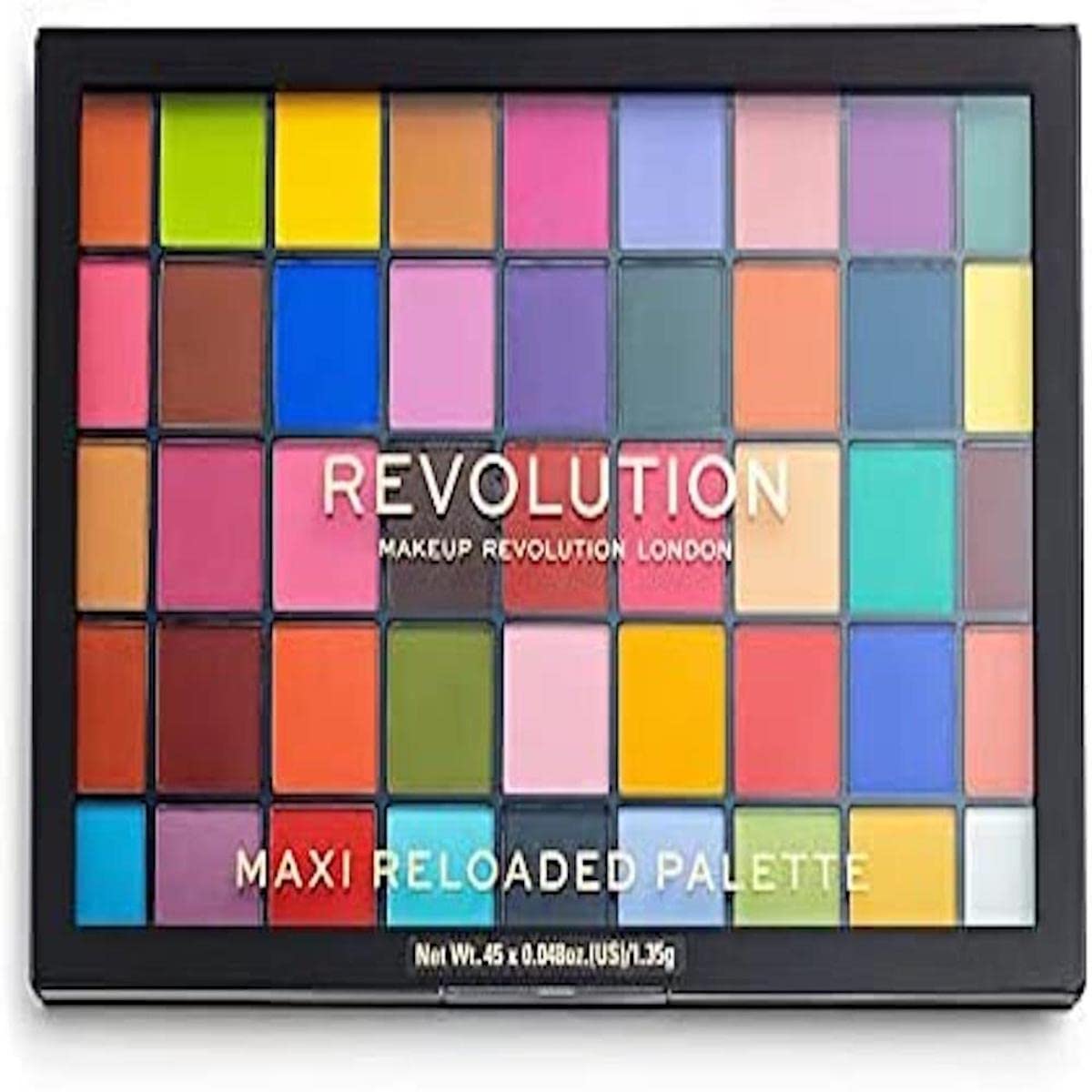 Makeup Revolution Maxi Reloaded Palette, Eyeshadow Palette, 45 Highly Pigmented Matte Shades, Monster Mattes, 1.35g Great Holida
