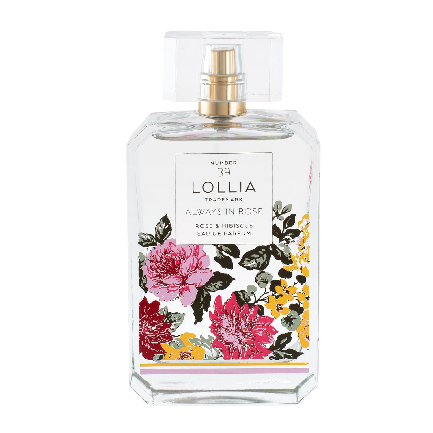 LOLLIA Always in Rose Eau de Parfum, 3.4 fl. oz. - Rose & Hibiscus - Beautifully Captivating Perfume, Womens Perfume, Eau de Par