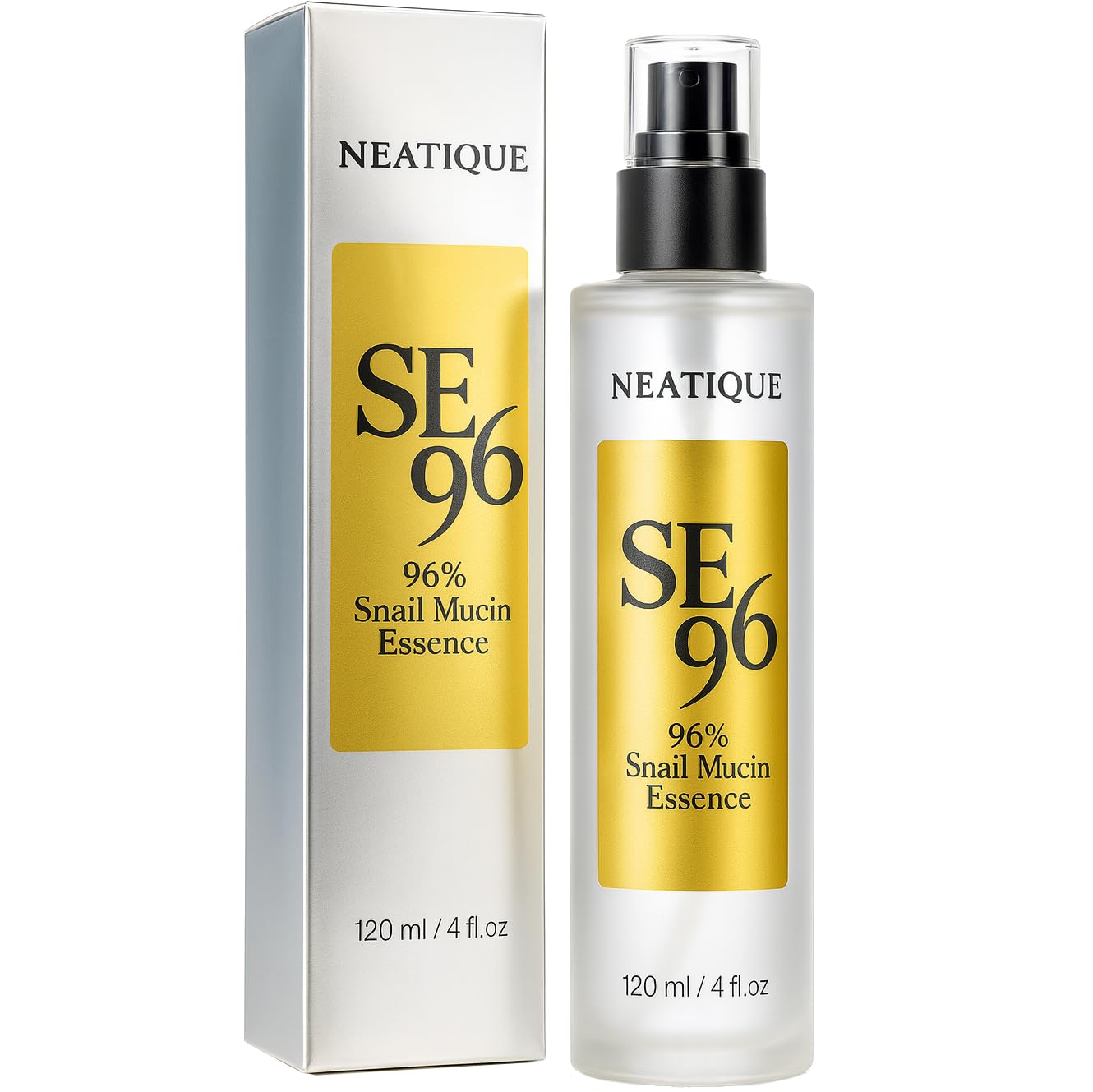 Advanced Snail 96% Mucin Power Essence 120ml, Neatique SE96 Hydrating & Repairing Snail Mucin Serum for Face with Snail Secretio