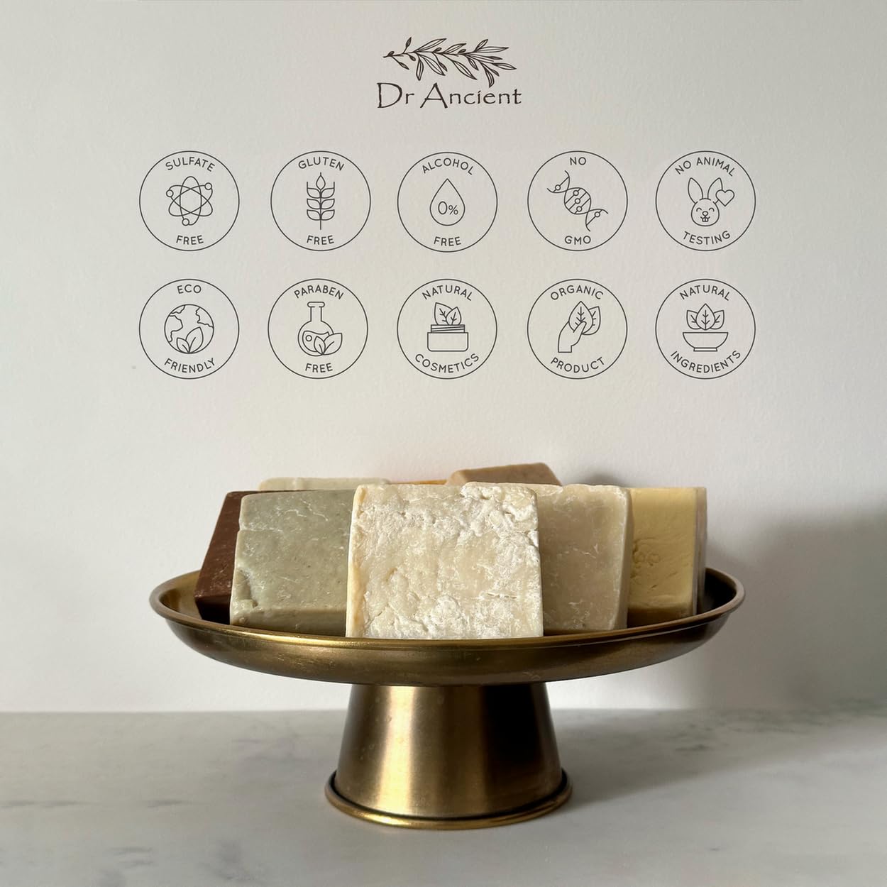 Dr.Ancient Sandalwood Soap Bar Organic Natural Vegan Traditional Handmade Antique - Anti-Aging - Absolutely No Chemicals! Pure N