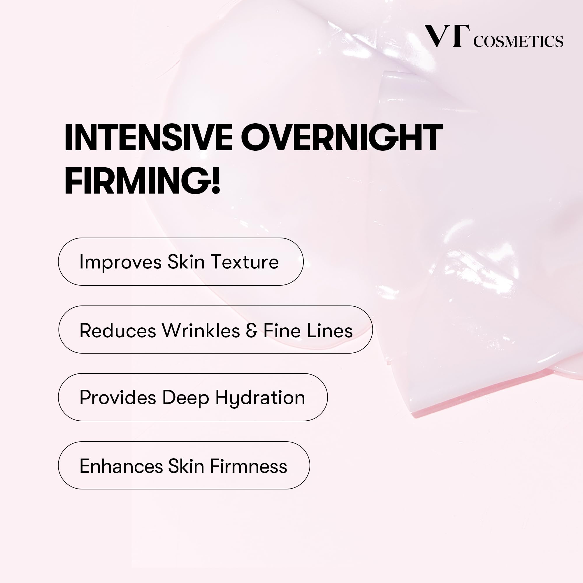 VT COSMETICS Collagen Reedle Shot 100 2-Step Hydrogel Mask, Intensive Firming, Exosome Collagen, Pack of 4, Korean Facial Mask