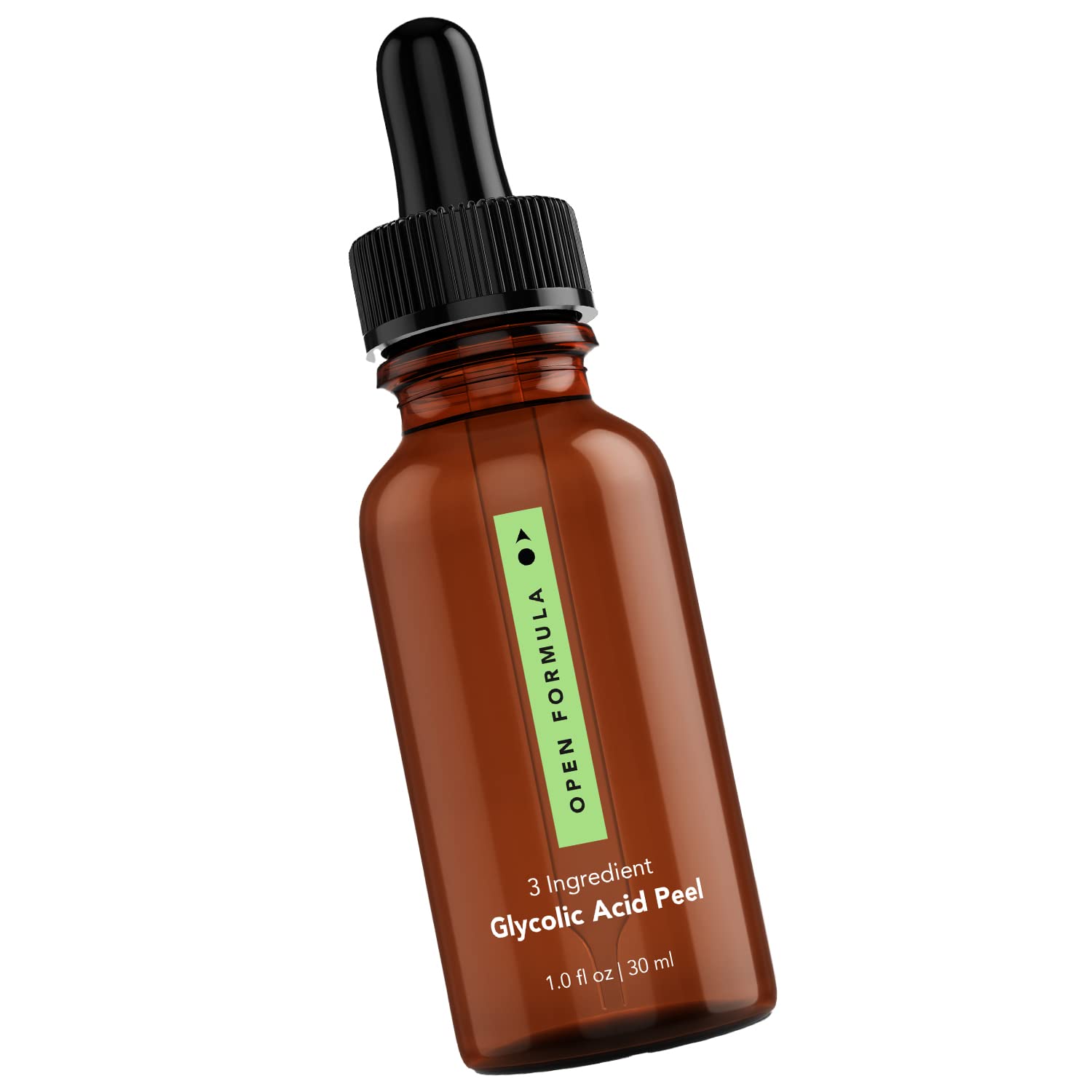 Open Formula Glycolic Acid 20% Peel Serum - Exfoliates, Brightens, Reduces Dark Spots