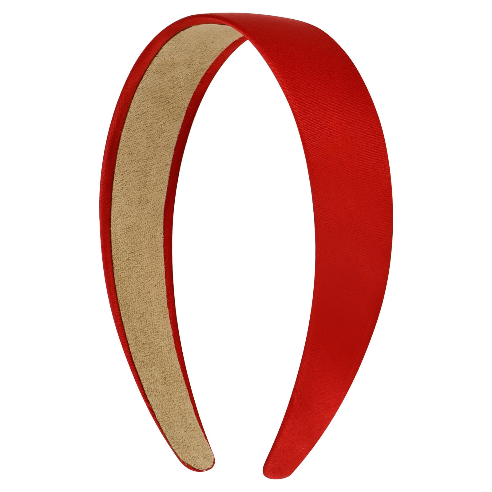 VELSCRUN Red Headband Satin Headbands for Women Girls Non Slip 1.3 Inch Women Hair Bands Halloween Cosplay Diy Holiday Head Band